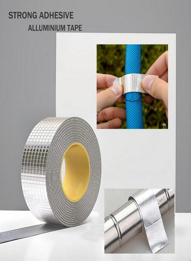 ZUCLLSPA Waterproof [ 2 Inch ] Adhesive Tape For Wall | Long-term Bonding Roofing Sheets For House | Flame Retardant Aluminum Tape | Durable Leakage Repairing Tape | Seals Air Ducts, Insulating Pipes - Image 2